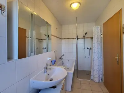 Ein Badezimmer in der Unterkunft Abels Strandkoje