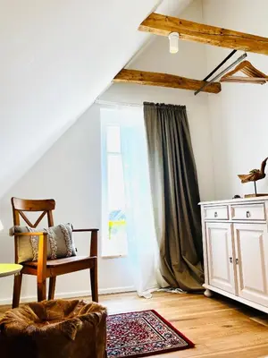 Ein Sitzbereich in der Unterkunft Ferienhaus Slichtemolen
