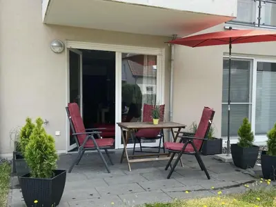 Ein Patio oder anderer Außenbereich in der Unterkunft Ferienwohnung Pauline