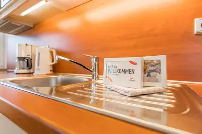 Küche/Küchenzeile in der Unterkunft 2 Raum Wohnung Exklusiv