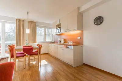 Küche/Küchenzeile in der Unterkunft 2 Raum Wohnung Exklusiv