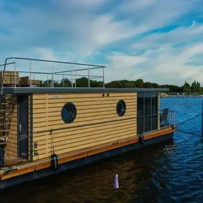 Hausboot Fjord POLARIS mit Biosauna in Barth