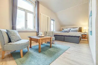 Ein Sitzbereich in der Unterkunft Villa Mare Whg6