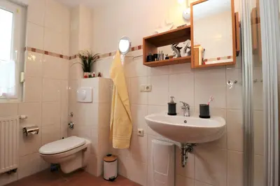Ein Badezimmer in der Unterkunft 