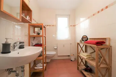 Ein Badezimmer in der Unterkunft 