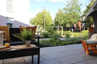 Ein Garten an der Unterkunft Sonnenseite App 09