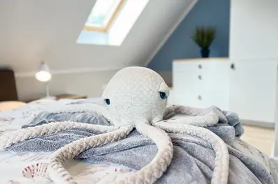 Ein Bett oder Betten in einem Zimmer der Unterkunft Mondzauber