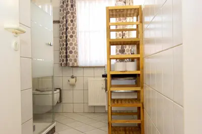 Ein Badezimmer in der Unterkunft Backbord