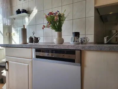 Küche/Küchenzeile in der Unterkunft Anikas Ferienwohnung 2