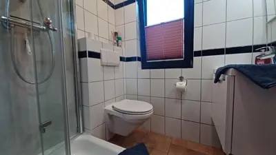Ein Badezimmer in der Unterkunft Bei Ziegers Ferienhaus