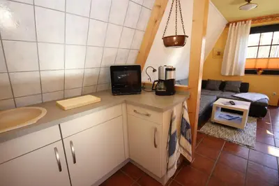 Küche/Küchenzeile in der Unterkunft Bei Ziegers Ferienwohnung OG
