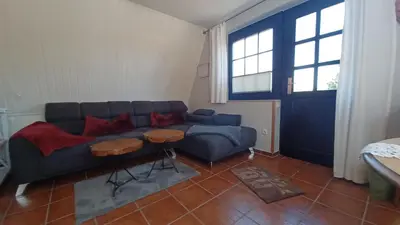 Ein Sitzbereich in der Unterkunft Bei Ziegers Ferienwohnung OG