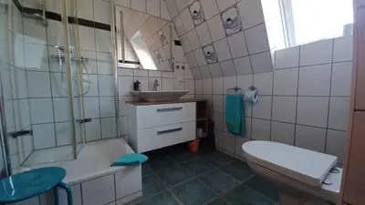 Ein Badezimmer in der Unterkunft Bei Ziegers Ferienwohnung OG