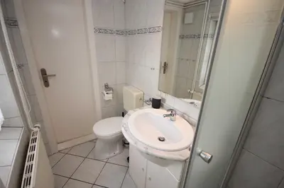 Ein Badezimmer in der Unterkunft Ferienhäuschen Hinz