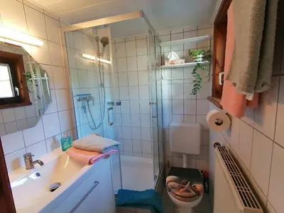 Ein Badezimmer in der Unterkunft Darßer Ferienkate