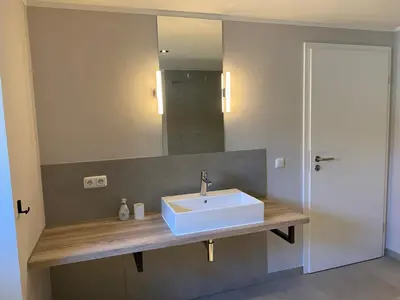 Ein Badezimmer in der Unterkunft Strandveranda