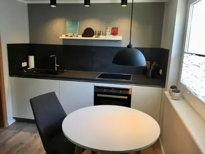 Küche/Küchenzeile in der Unterkunft Strandveranda