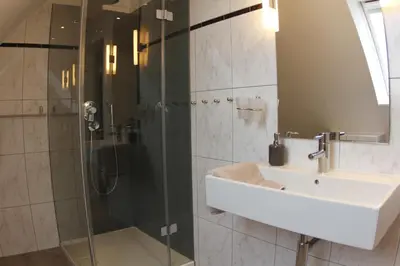 Ein Badezimmer in der Unterkunft Ferienhaus Buhne 31