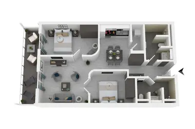 Grundriss der Unterkunft Ferienwohnung Ostseeblick mit Balkon