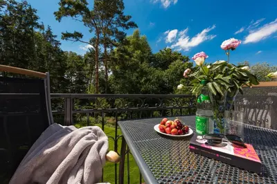 Ein Balkon oder eine Terrasse in der Unterkunft Am Lütten Bagen Haus Attila
