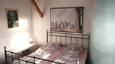 Ein Bett oder Betten in einem Zimmer der Unterkunft boddenbackpacker