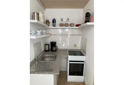 Küche/Küchenzeile in der Unterkunft Bungalow mit Pool