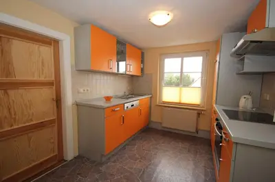 Küche/Küchenzeile in der Unterkunft Ferienwohnung Leitzsch