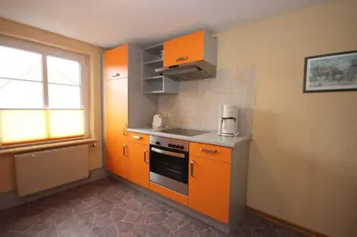 Küche/Küchenzeile in der Unterkunft Ferienwohnung Leitzsch