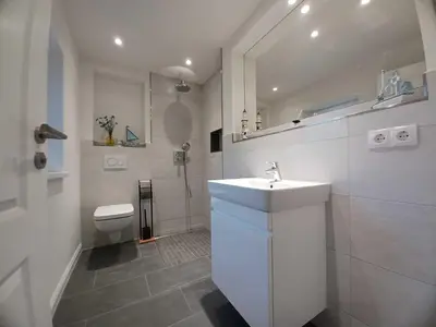 Ein Badezimmer in der Unterkunft Haus 1795 Schwalbennest