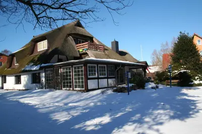 Haus 1795 Specht im Winter