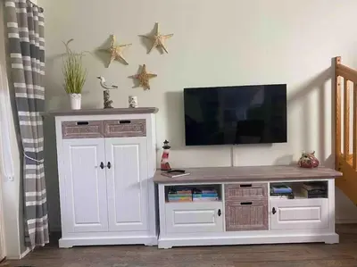 TV/Unterhaltungsangebot in der Unterkunft Charmantes lütt Eckhus Zingst
