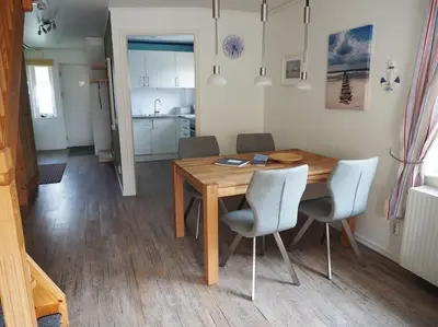 Küche/Küchenzeile in der Unterkunft Charmantes lütt Eckhus Zingst