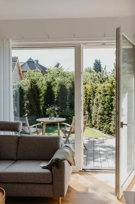 Ein Sitzbereich in der Unterkunft Halfhouse Wieck
