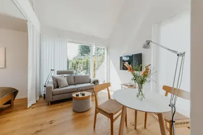 Ein Sitzbereich in der Unterkunft Halfhouse Wieck