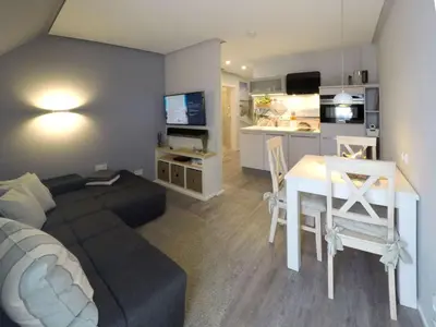 Küche/Küchenzeile in der Unterkunft Ferienwohnung Ostseereif 211