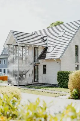 Das Gebäude in dem sich die Ferienwohnung befindet