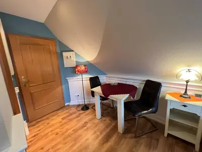 Ein Sitzbereich in der Unterkunft Ferienhaus Brise - Matrosenstube