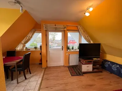 TV/Unterhaltungsangebot in der Unterkunft Ferienhaus Brise - Austernperle
