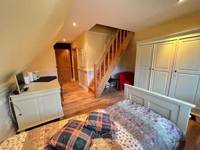 Ein Bett oder Betten in einem Zimmer der Unterkunft Ferienhaus Brise - Singletörn