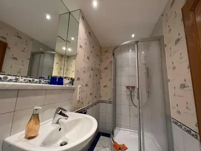 Ein Badezimmer in der Unterkunft Ferienhaus Brise - Ahabs Kajüte