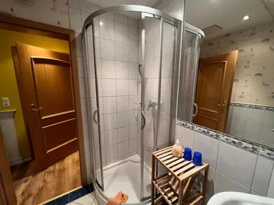 Ein Badezimmer in der Unterkunft Ferienhaus Brise - Skipper's Kabine