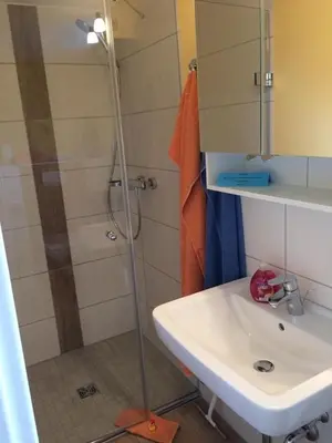 Ein Badezimmer in der Unterkunft Ferienhaus Brise - Schmugglerhus