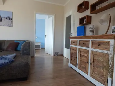 Ein Sitzbereich in der Unterkunft Birkenstr 14 Wg 15 