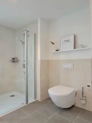 Ein Badezimmer in der Unterkunft Schwedengang 7A Whg 1 unten links