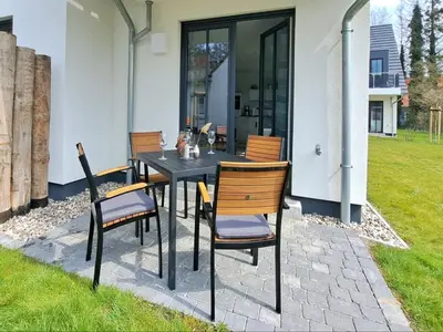 Ein Garten an der Unterkunft Schwedengang 7A Whg 1 unten links
