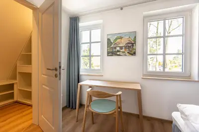 Ein Bett oder Betten in einem Zimmer der Unterkunft Haus Weißdorn