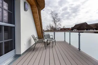 Ein Balkon oder eine Terrasse in der Unterkunft Haus Weißdorn