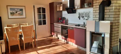 Küche/Küchenzeile in der Unterkunft Haus Seebrise