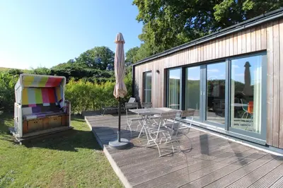 Ein Garten an der Unterkunft Bungalow Schifferberg Lodge