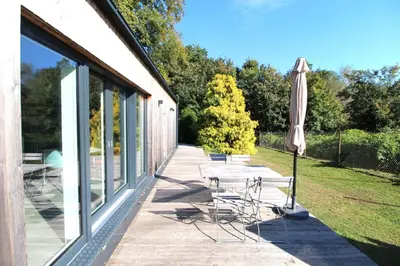 Ein Garten an der Unterkunft Bungalow Schifferberg Lodge